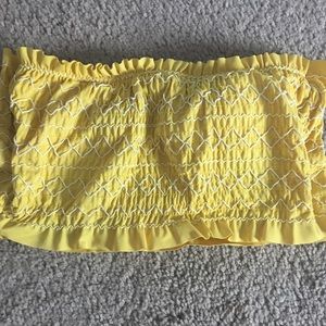 USED YELLOW SWIM TUBE TOP